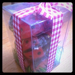 Crate & Barrel ladybug floating candles